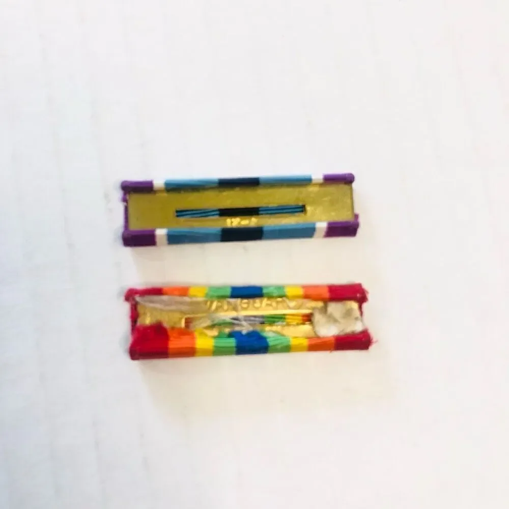 army service ribbon‎ bars rainbow and blue and purple stripes